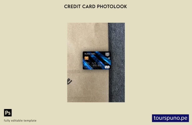 listo para imprimir Plantilla frontal de aspecto fotográfico de Mastercard d 169